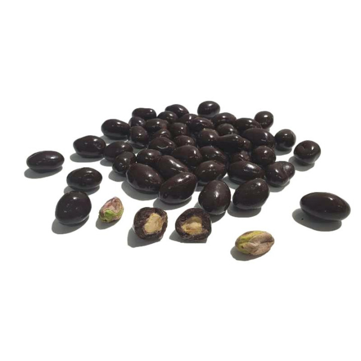 Pistachos cubiertos con chocolate negro - Naturafruits.com