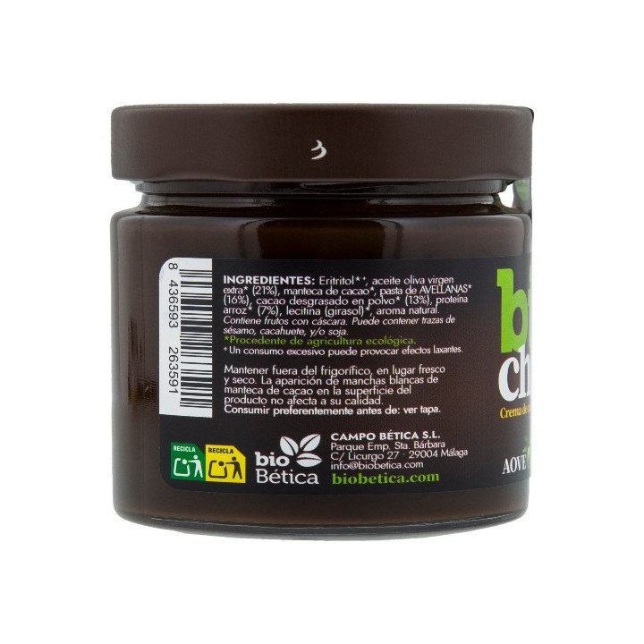 Creme de cacau e avelãs 0% açúcares adicionados