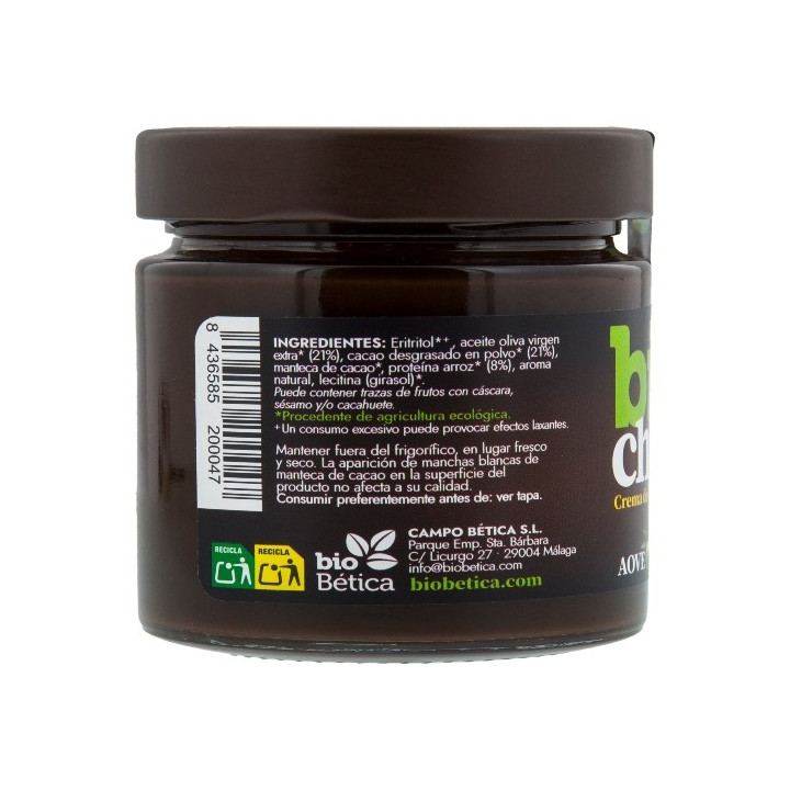 Crema de cacao 0% azúcares añadidos - Naturafruits.com