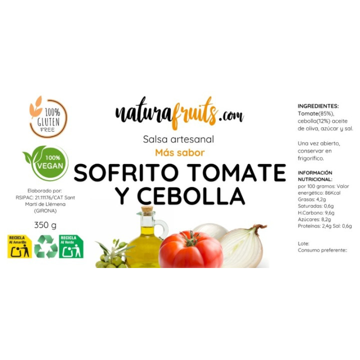 Sofrito caseiro de tomate e cebola