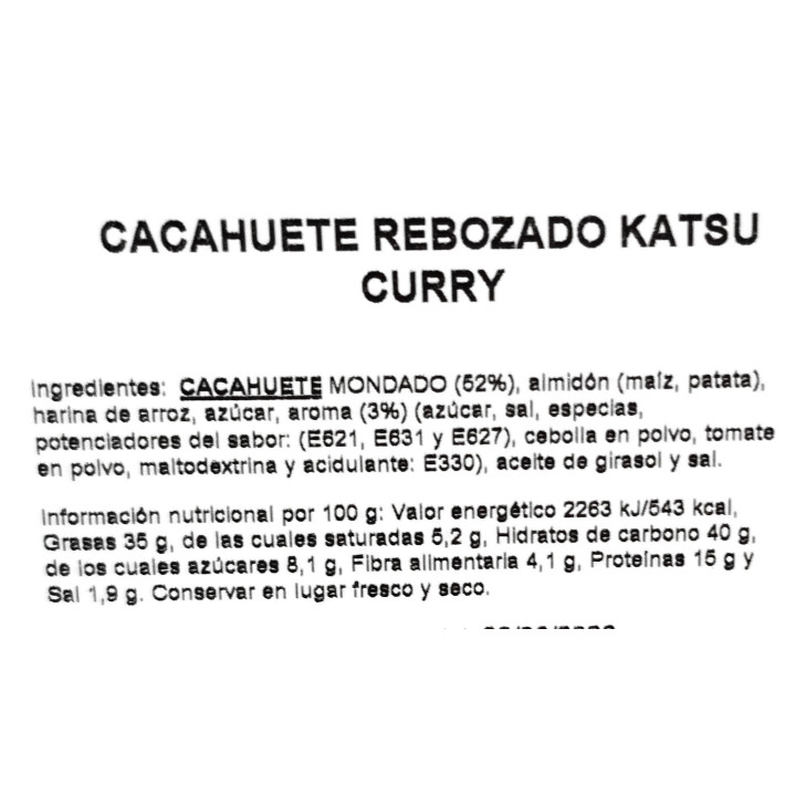 Amendoins cobertos com Katsu Curry