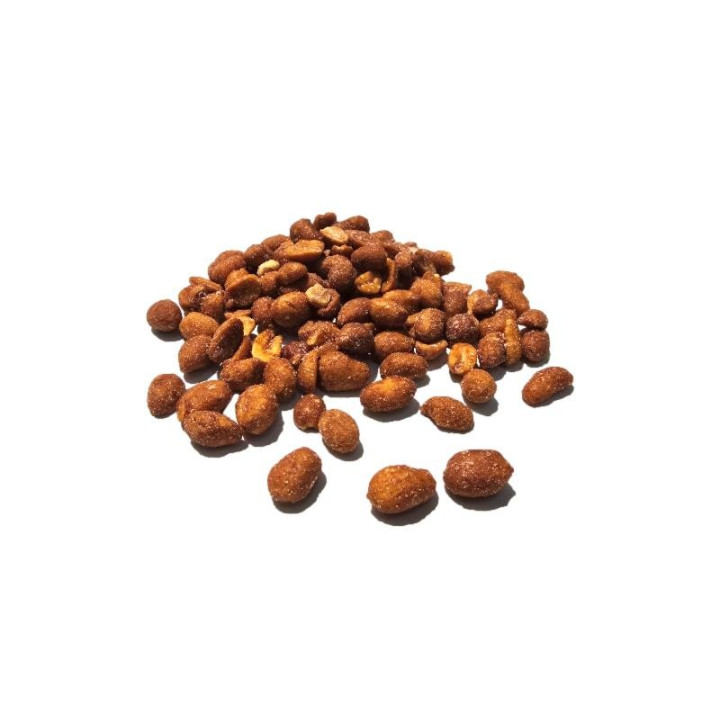 Cacahuetes fritos con miel y sal