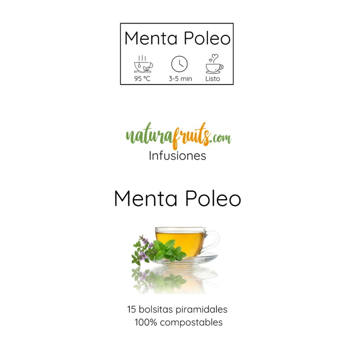 Menta Poleo en pirámides | Naturafruits
