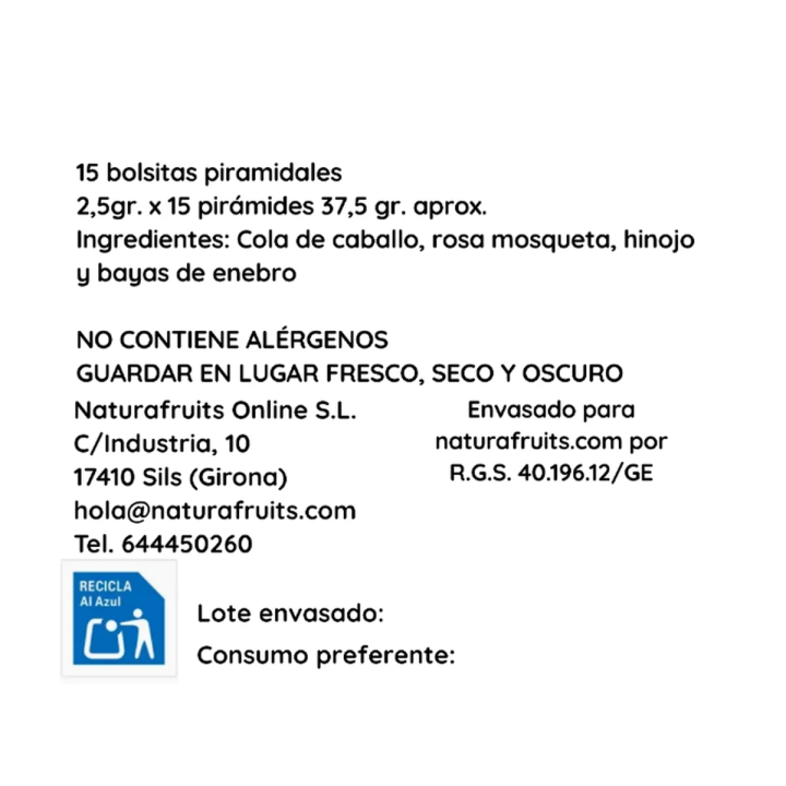 Infusión Drena Vital en pirámides | Naturafruits