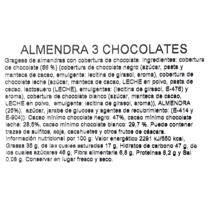 Almendras con Tres Chocolates | Naturafruits