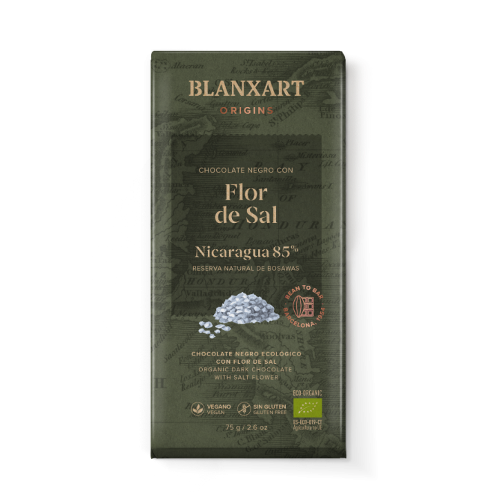 Chocolate Nicaragua 85% con Flor de Sal | NaturaFruits